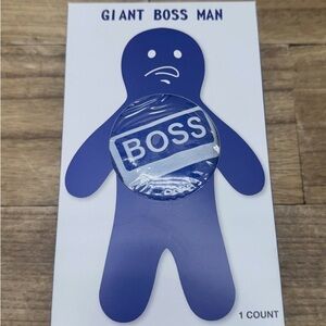 Giant Boss Man Stress Reliever Ball Festive Voices 7" Gel Doll Figure in Giftbox